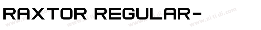 Raxtor Regular字体转换